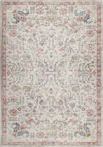 Stylish Ivory Multi Vintage Rug - 200x290