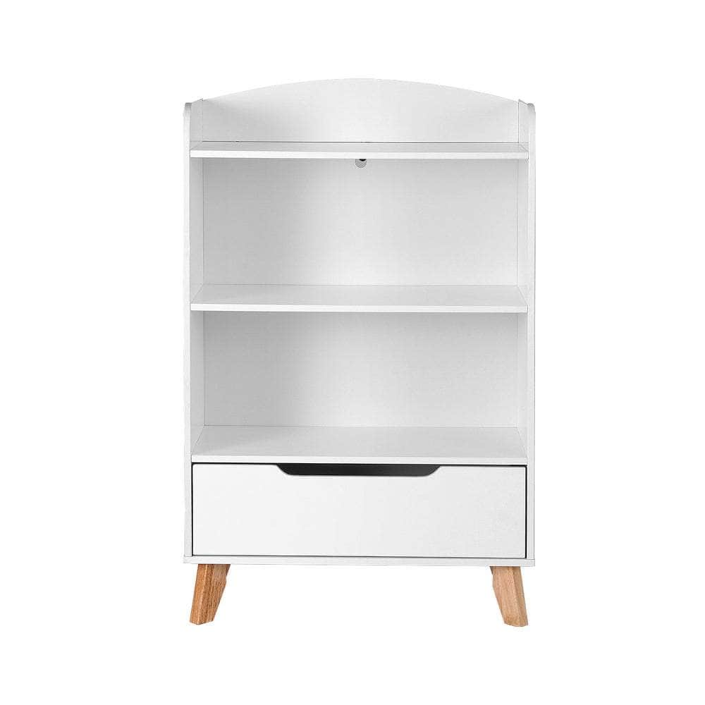 Stylish Kids Bookshelf with Drawer - 3 Tiers