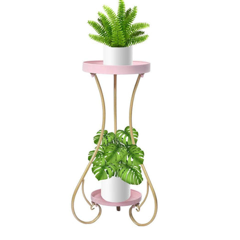 Stylish Plant Stand 2 Tiers Outdoor Indoor - Medium