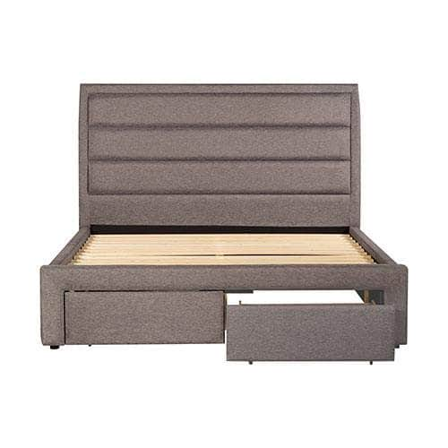 Stylish Queen Storage Bed with Fabric Upholstery and Drawers