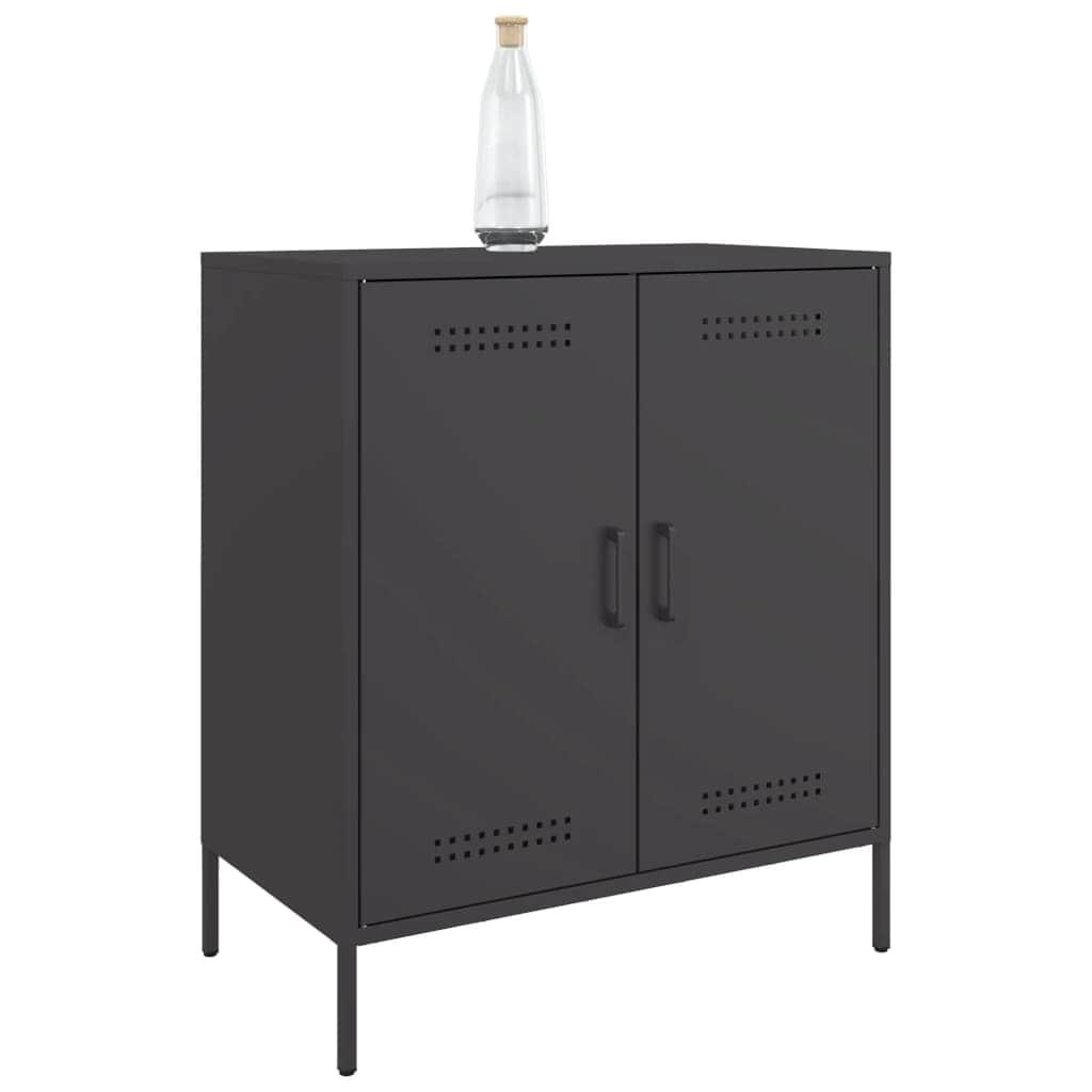 Stylish Sideboard Black Steel