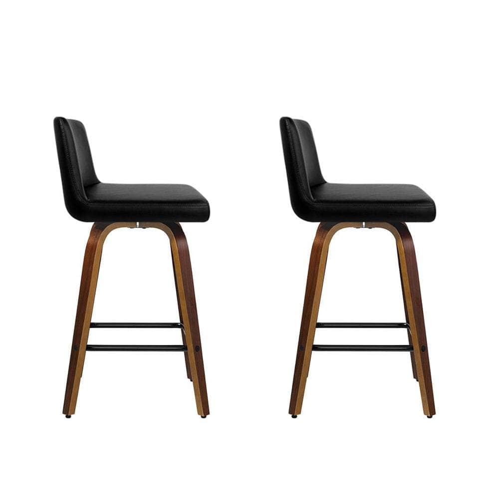 Stylish Swivel Bar Stools - Set of 2