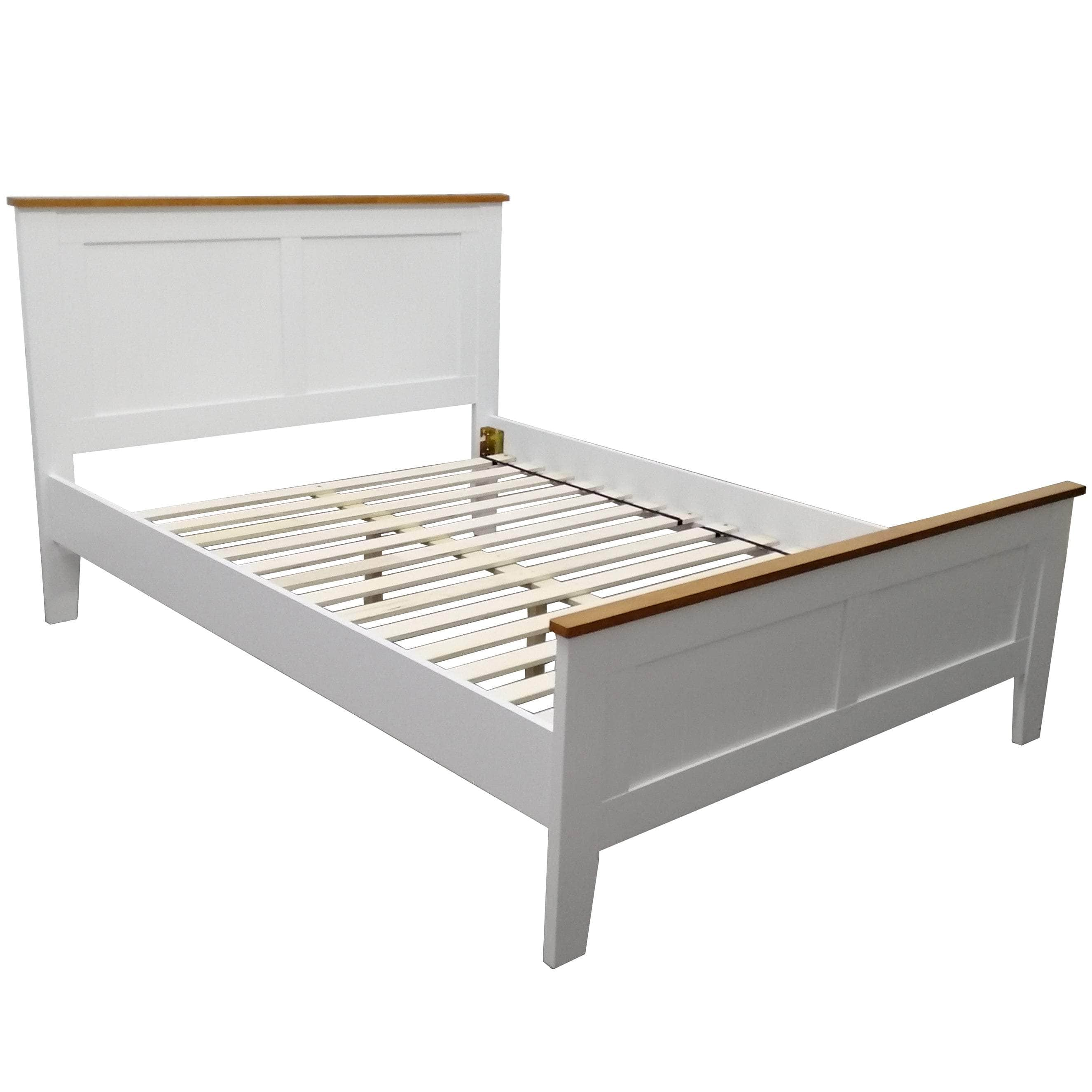 Stylish White Bedroom Furniture Set: Double/Queen/King Single Bed Suite, Bedside, and Tallboy