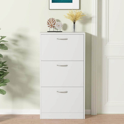 Stylish White Shoe Cabinet for Organized Storage