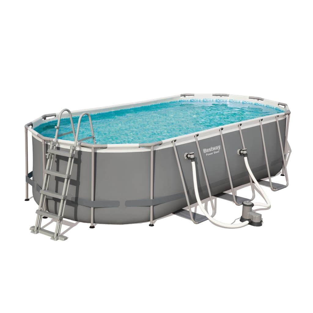 Summertime Bliss: Bestway Power Steel Oval Swimming Pool Set