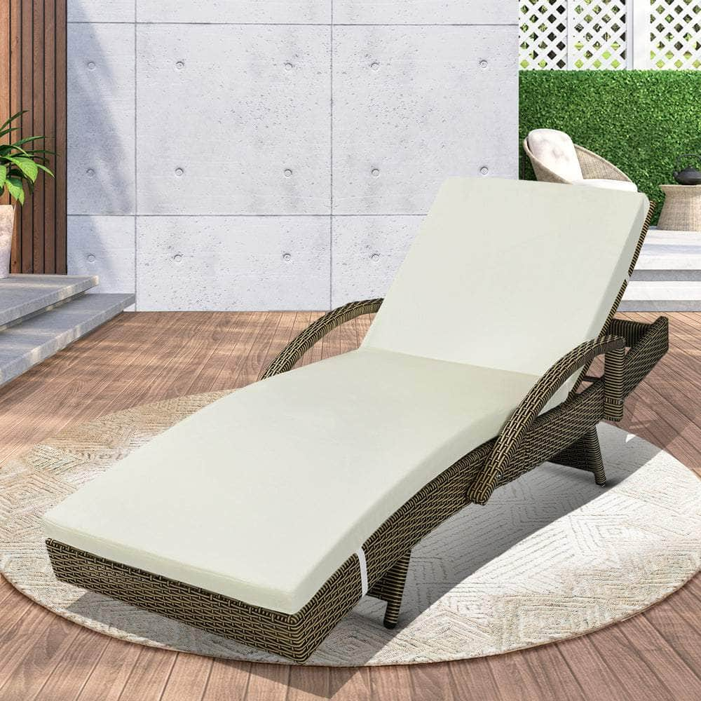 Sun Lounger Wicker Lounge Day Bed Sofa Outdoor Patio Set Pool Furniture