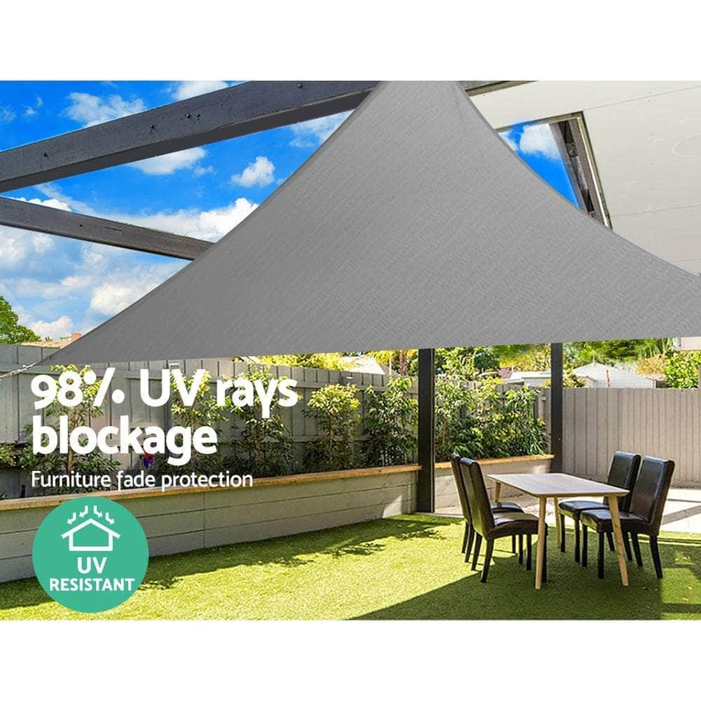 Sun Shade Sail Cloth Shadecloth Rectangle Canopy 280Gsm 4X4X5.7M