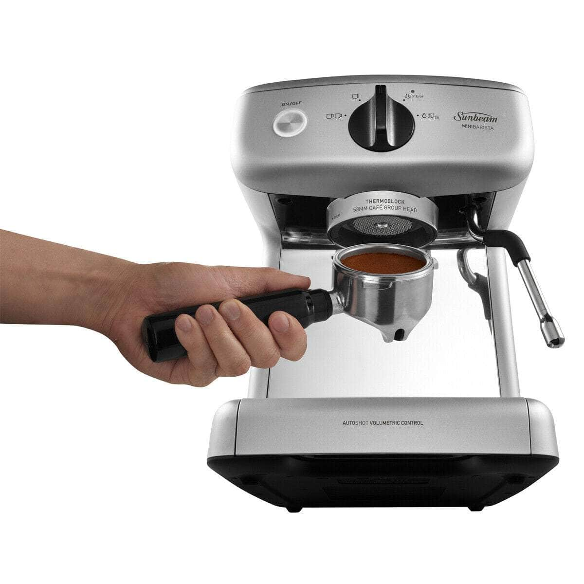 Sunbeam Mini Barista Espresso Machine Silver EM4300S