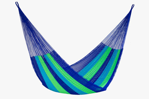 Queen Size Super Nylon Mexican Hammock in Oceanica Colour