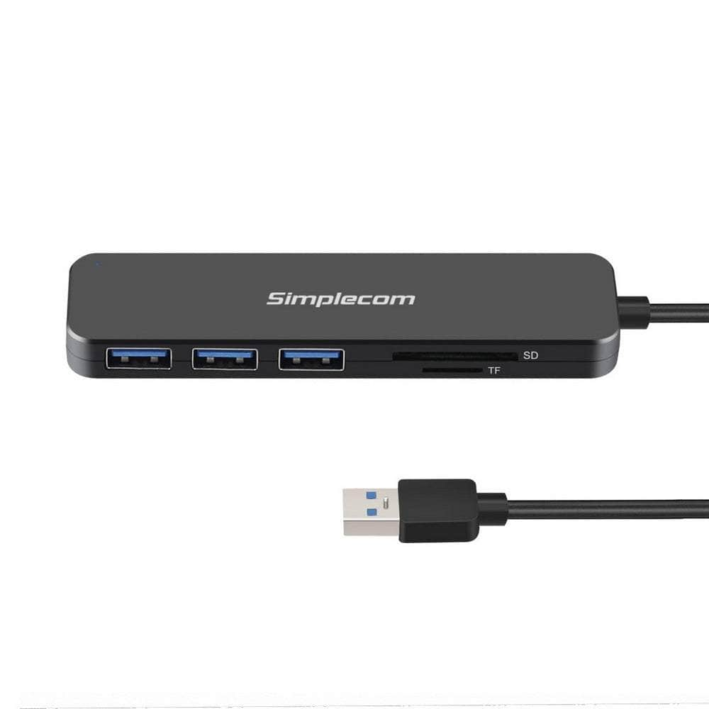 Superspeed 3 Port Usb 3.0 (Usb 3.2 Gen 1) Hub With Sd Microsd Card Reader