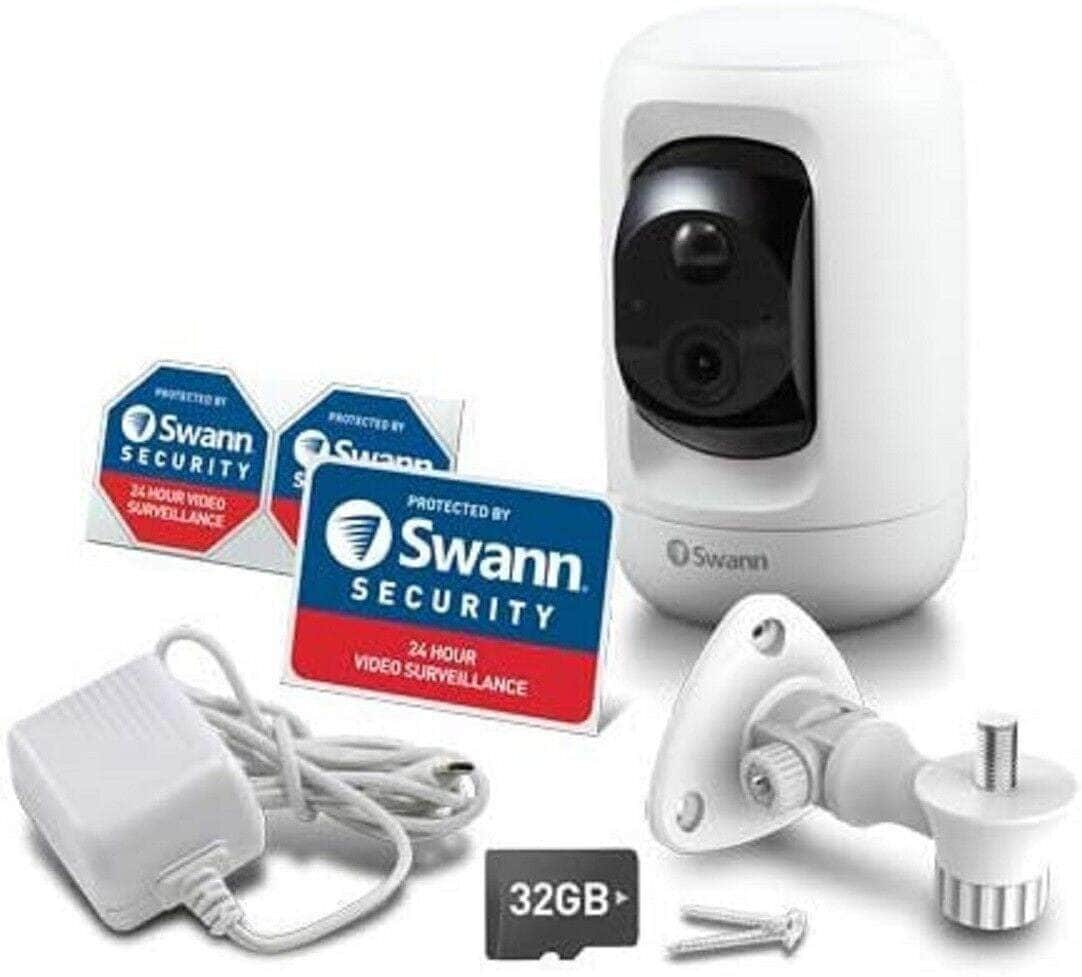 Swann Pan & Tilt Wi-Fi Security Camera 2 Way Audio 32GB SD SWIFI-PTCAM232