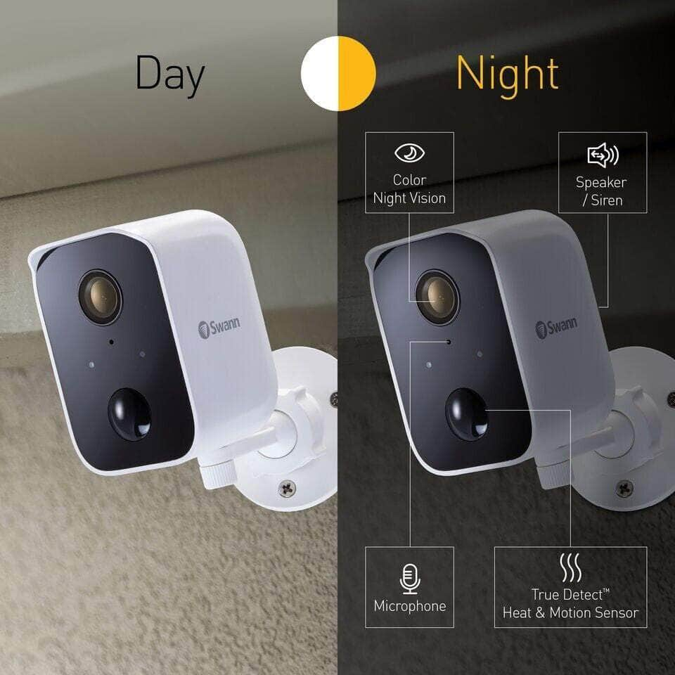 Swann White Corecam 1080P HD Wireless Security Camera (2 Pack) SWIFI-CORECAMP