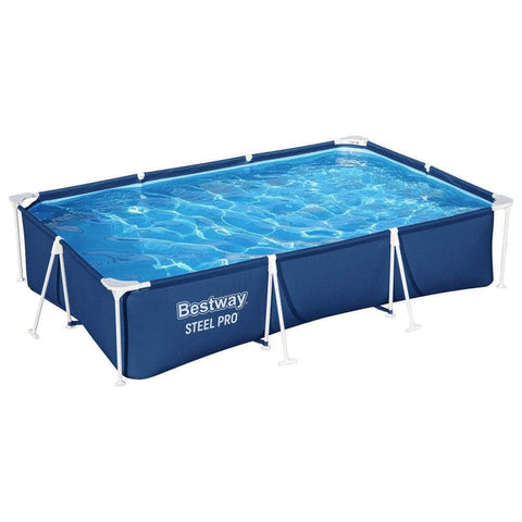 Swimming Pool 300X201X66Cm Steel Frame Above Ground Pools W/ Filter Pump 3300L