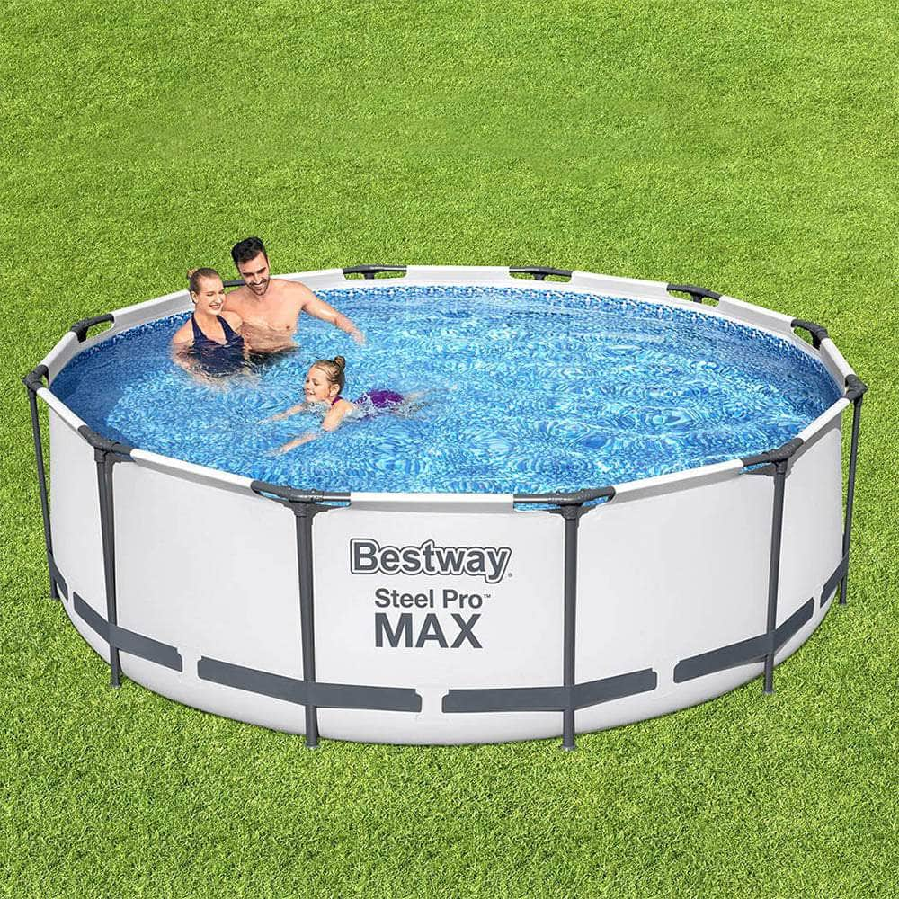 Swimming Pool Steel Frame Round Above Ground Pools w/ Filter Pump 9150L