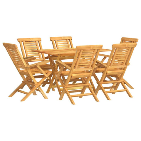 Sylvan Supper: 7-Piece Solid Teak Wood Garden Dining Set