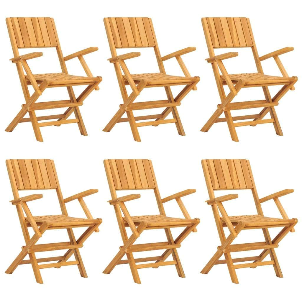 Sylvan Symphony: 7-Piece Teak Wood Garden Dining Set