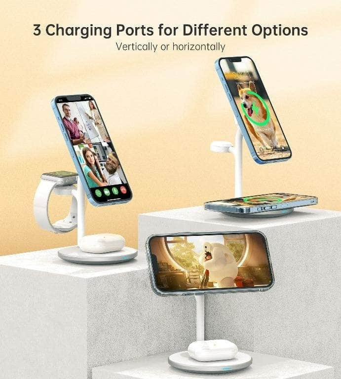 T585-F 3-In-1 Wireless Charging Station Dock