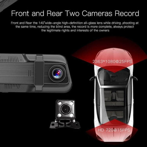 Ultra Hd Dual Cameras 5.5 Inch Ips Touch Screen Car Dvr Driving Recorder