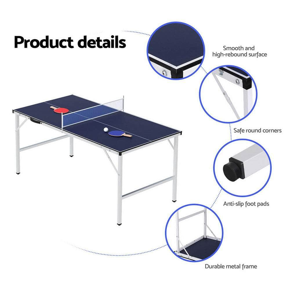 Table Tennis Ping Pong Table Portable Foldable Family Game Home Indoor