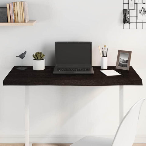 Table Top Dark Grey  Treated Solid Wood Oak