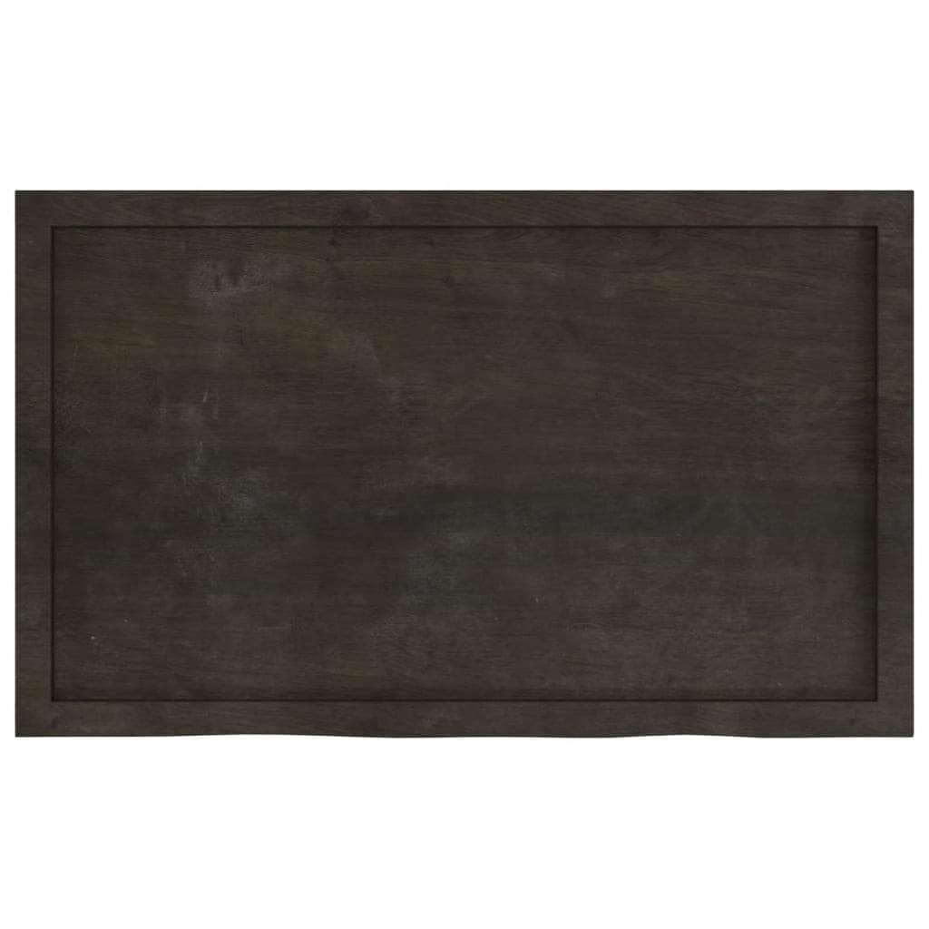 Table Top Dark Grey  Treated Solid Wood Oak