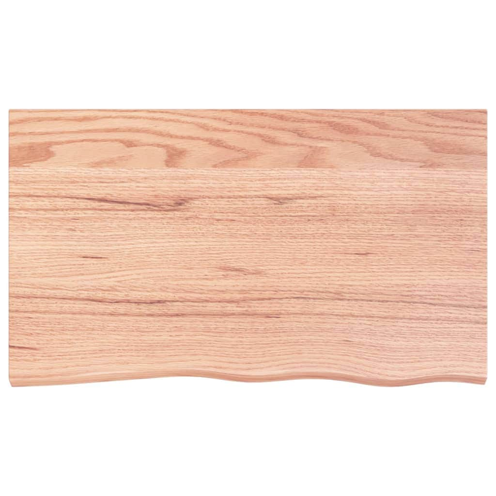 Table Top Light Brown Treated Solid Wood Oak