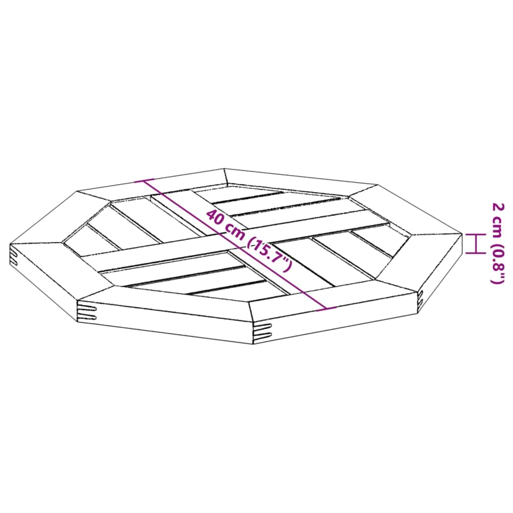 Table Top Replacement Board Furniture Desktop Octagonal-Solid Wood Acacia