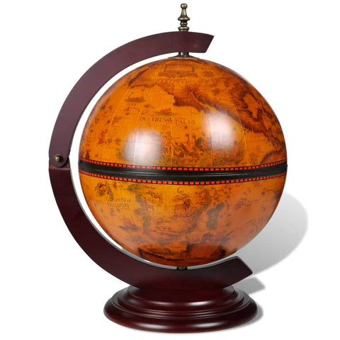 Tabletop Globe Bar Wine Stand Wood