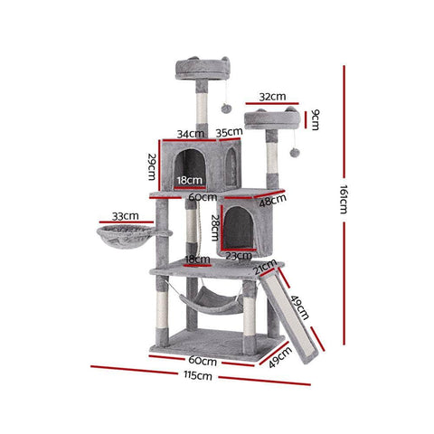 Tall Cat Tree with Scratching Post - 161CM