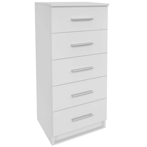 Tall Chest of Drawers Chipboard White