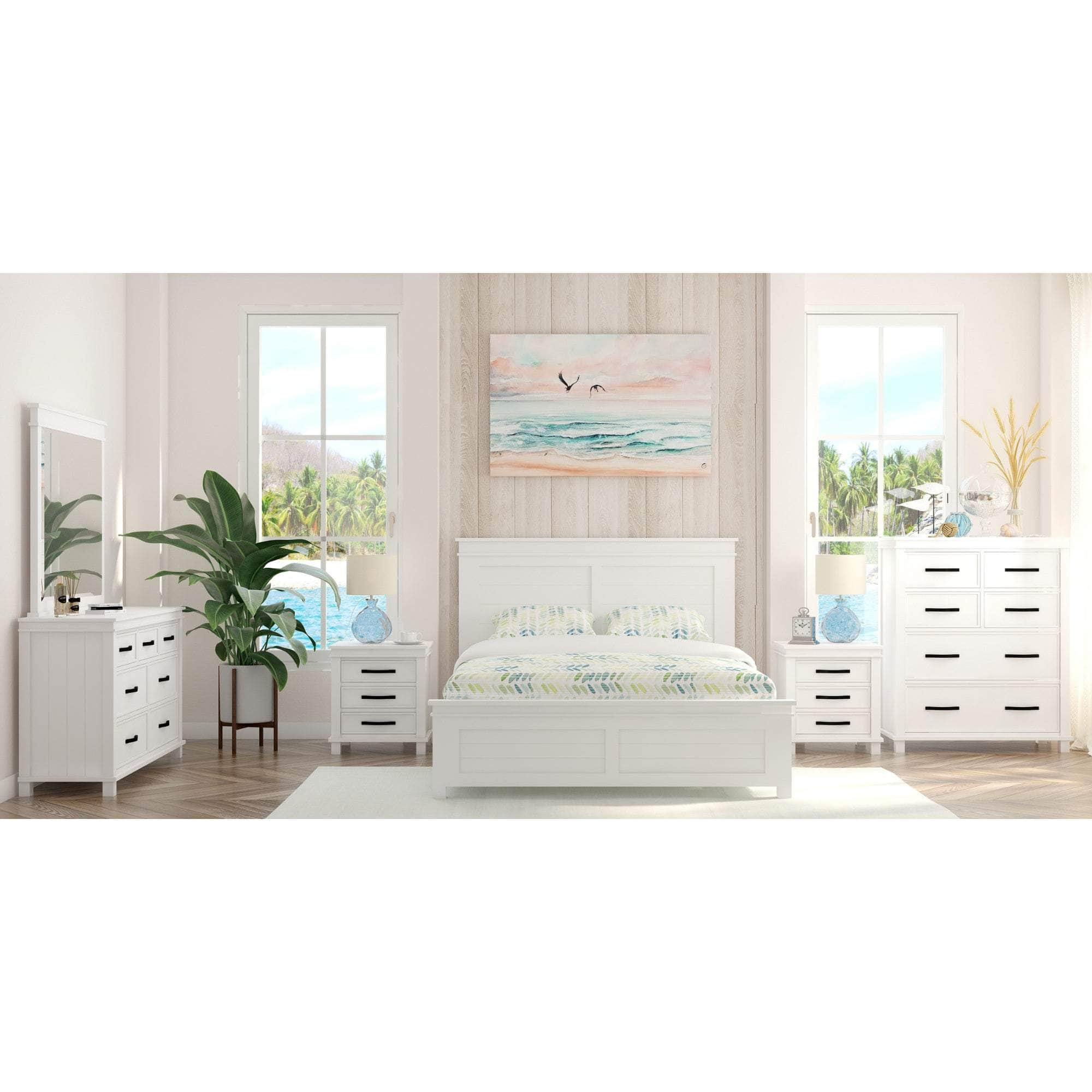 Tallboy 6 Chest Of Drawers Solid Pine Wood Bed Storage Cabinet - White