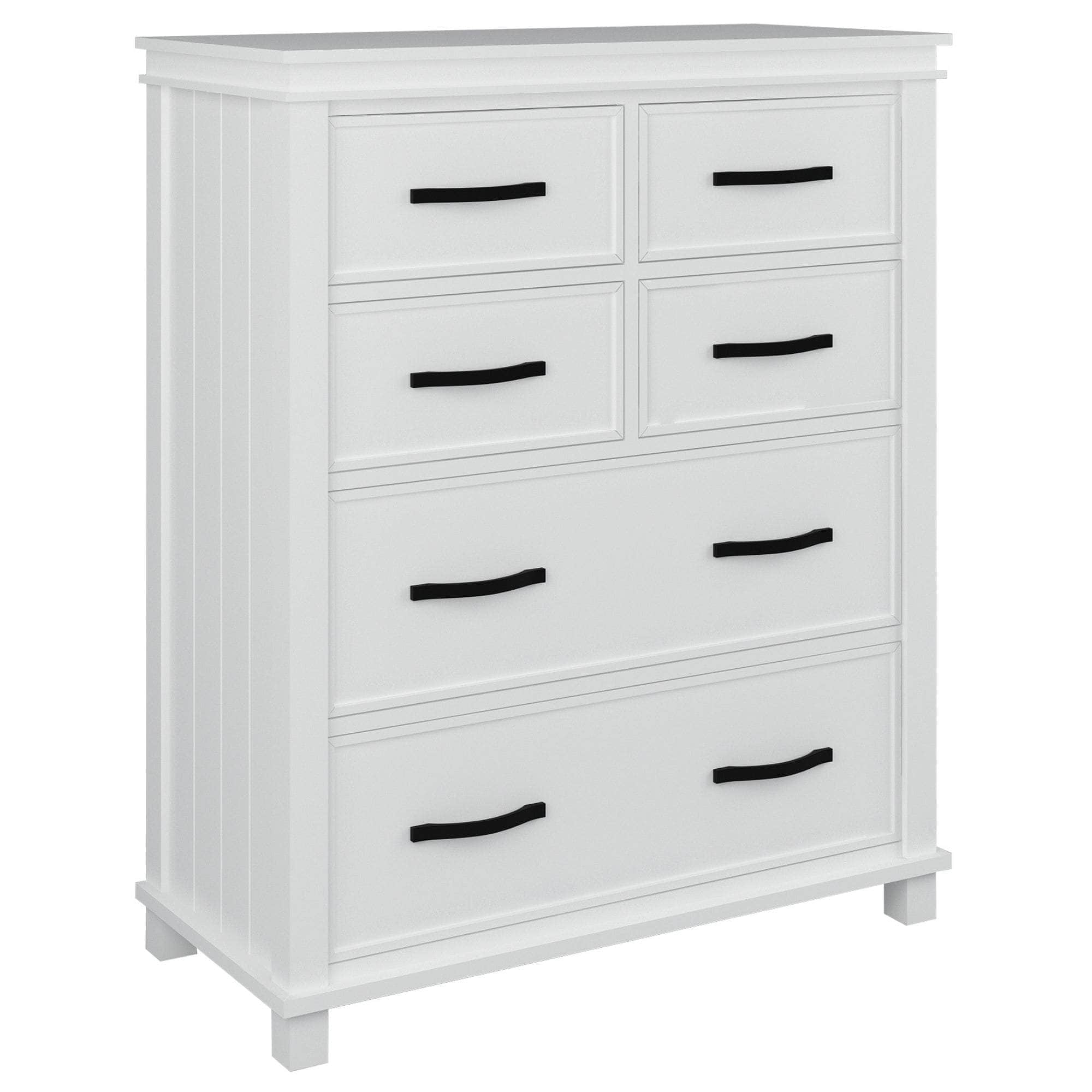 Tallboy 6 Chest Of Drawers Solid Pine Wood Bed Storage Cabinet - White