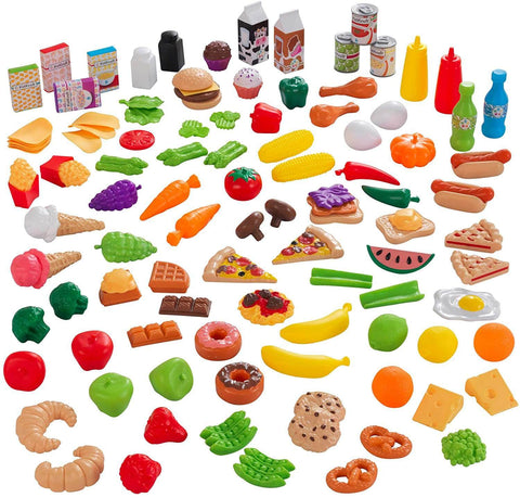 Tasty Treats Play Food Set For Kids (115 Pcs)