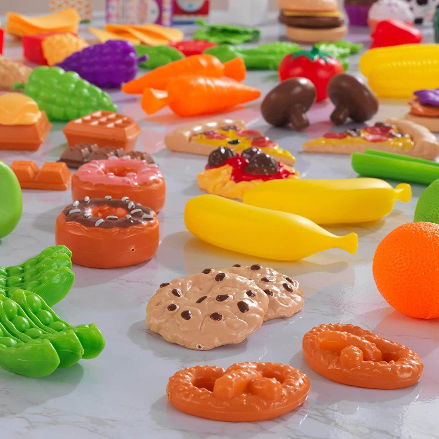 Tasty Treats Play Food Set For Kids (115 Pcs)