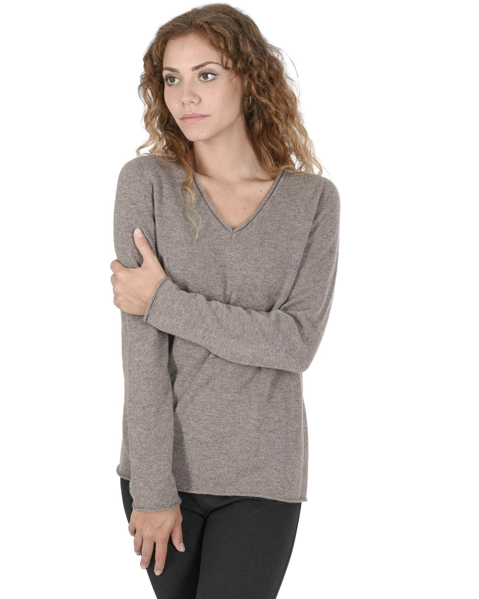 Taupe/Grey Cashmere Charm Crown Of Edinburgh Sweater