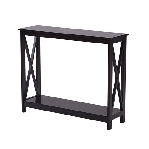 Stylish X-Frame Console Table Black