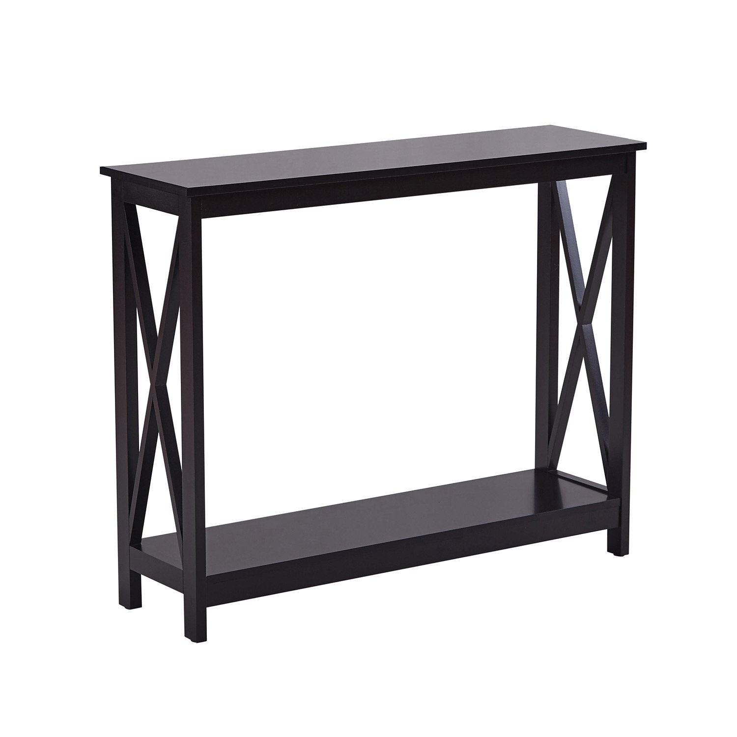 Stylish X-Frame Console Table Black