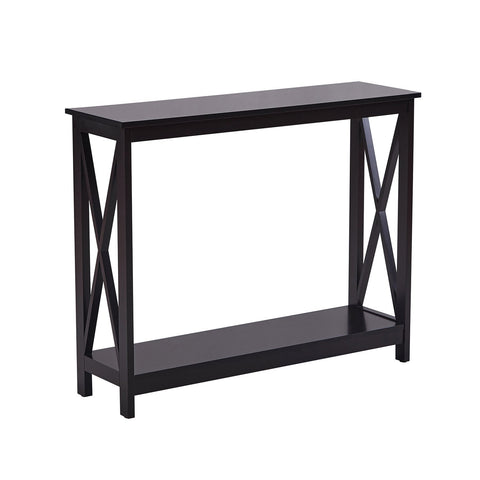 Stylish X-Frame Console Table Black