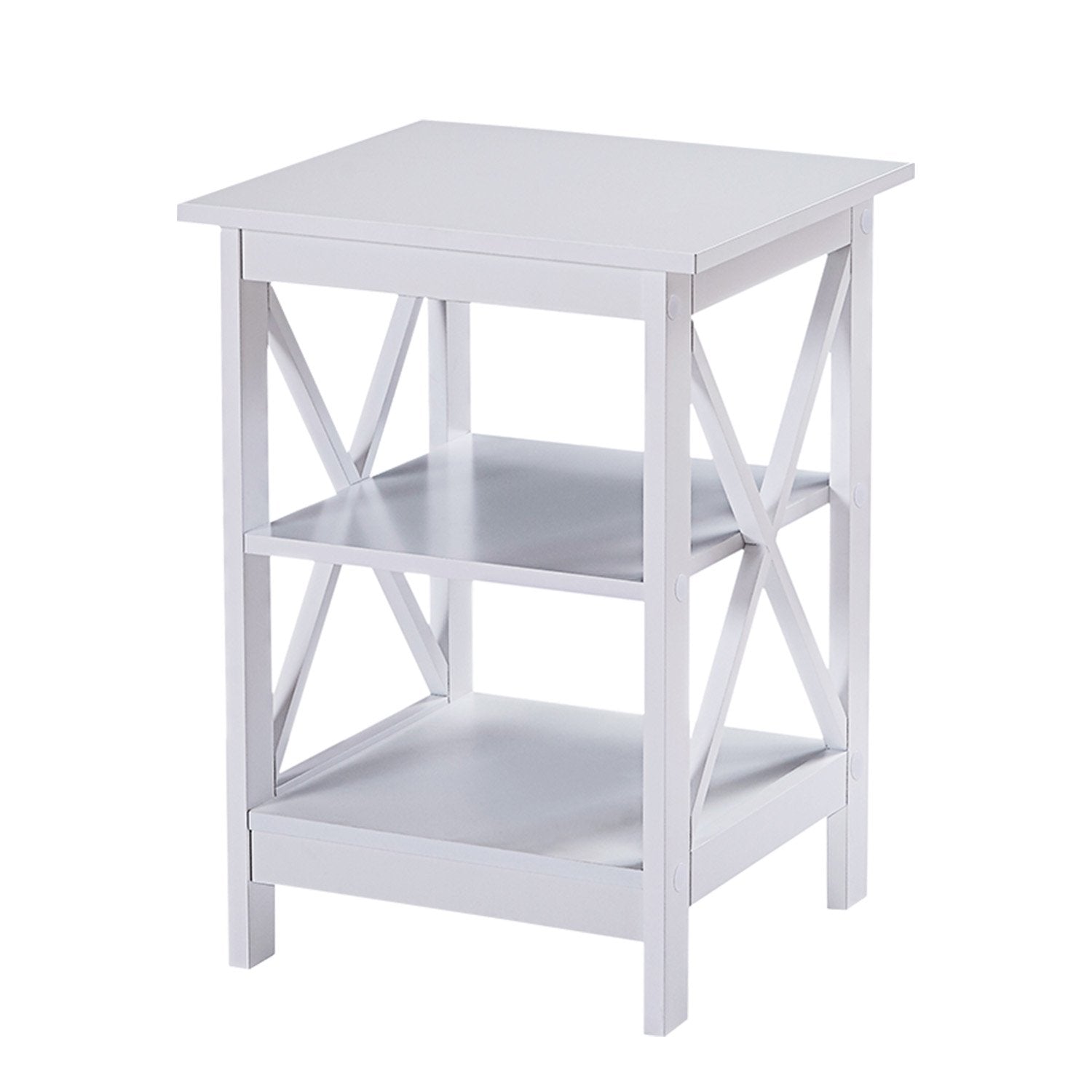 Orson 2-Tier Bedside Table - White