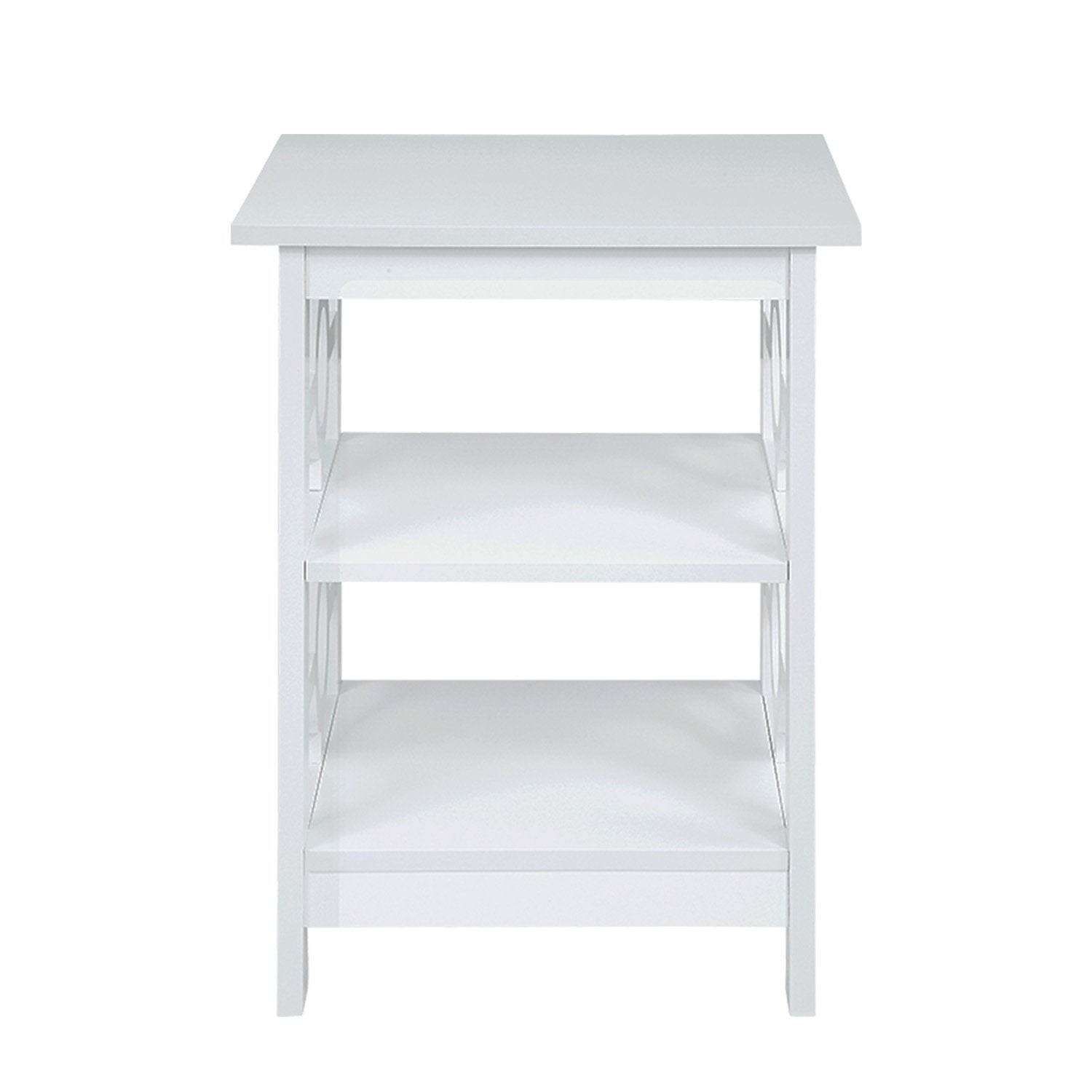 Oliver 2-Tier Bedside Table - White