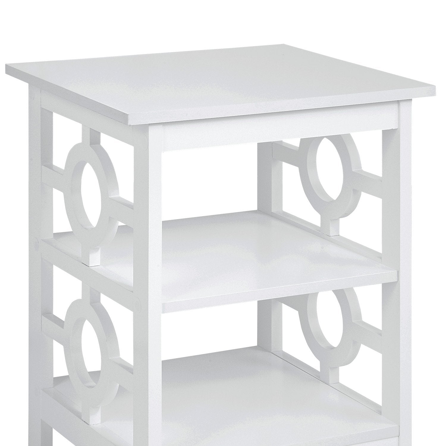 Oliver 2-Tier Bedside Table - White