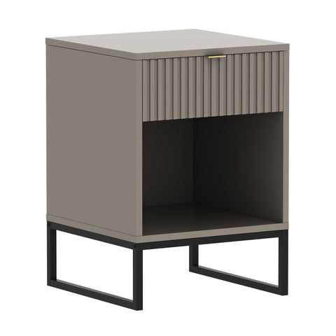 Grey Bedside Table with Elegant Modern Design