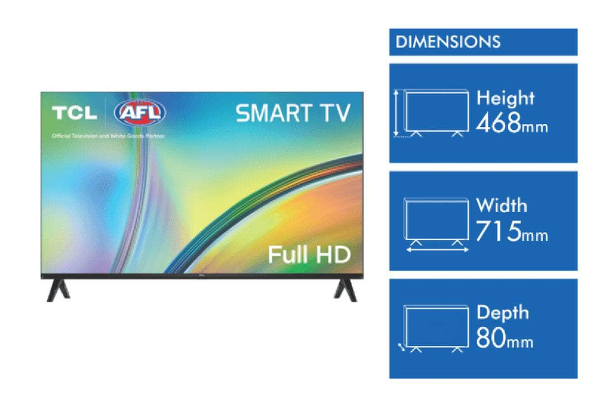 TCL 32" FULL HD Android Smart LED TV Netflix Stan 32S5400AF 3 Year Warranty