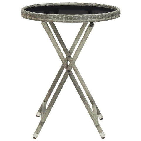 Tea Table Grey 60 cm Tempered Glass