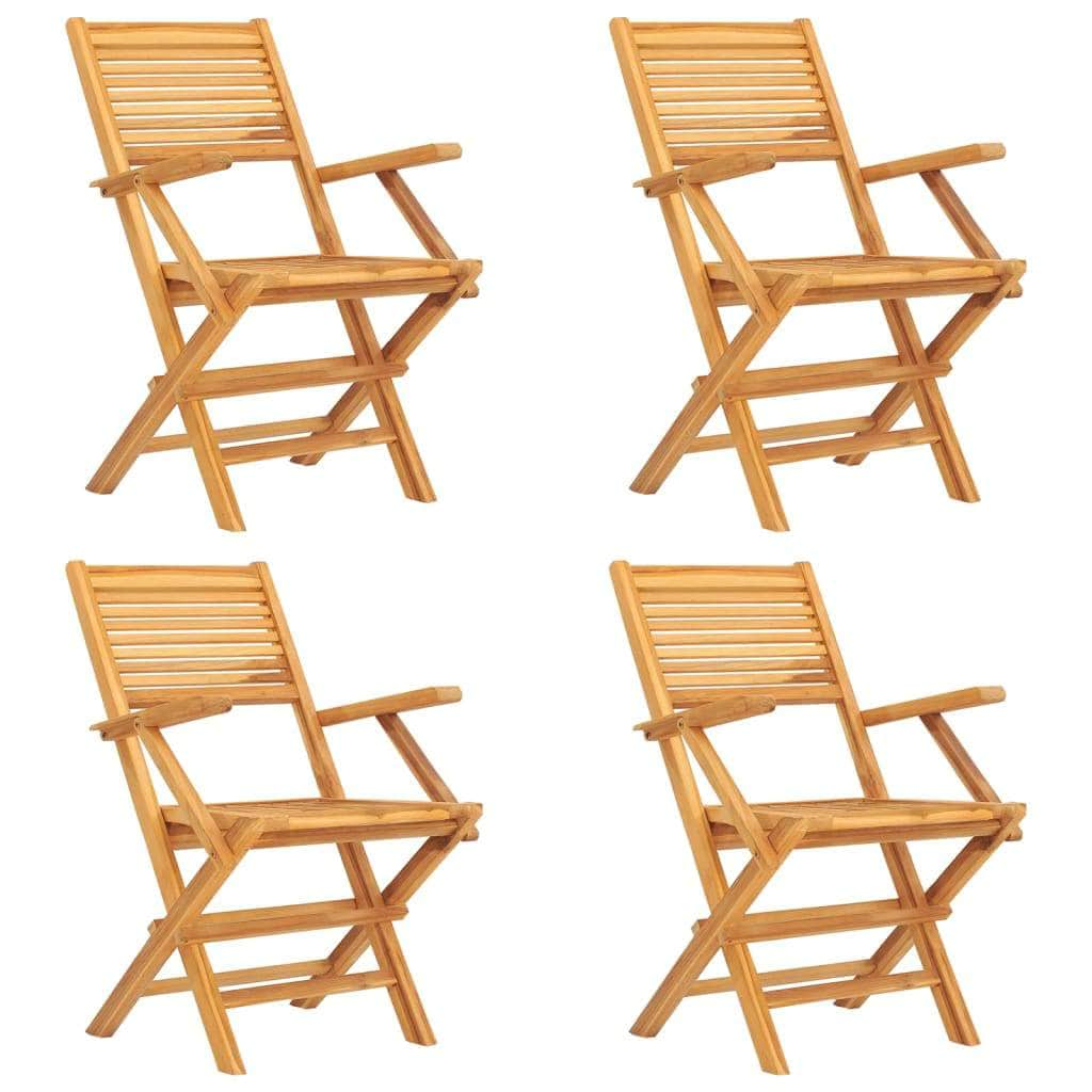 Teak Ensemble Elegance: 5-Piece Garden Dining Set