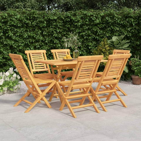 Teak Tapestry: 7-Piece Solid Wood Garden Dining Set