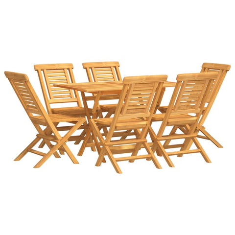 Teak Tapestry: 7-Piece Solid Wood Garden Dining Set