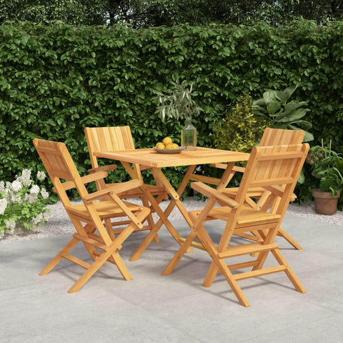 Teak Wood: 5-Piece Garden Dining Set