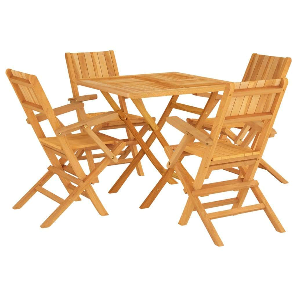 Teak Wood: 5-Piece Garden Dining Set