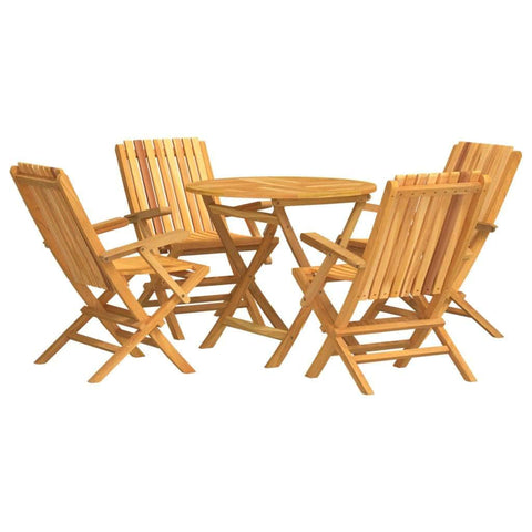 Teakwood Tapestry: 5-Piece Garden Dining Set